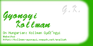 gyongyi kollman business card
